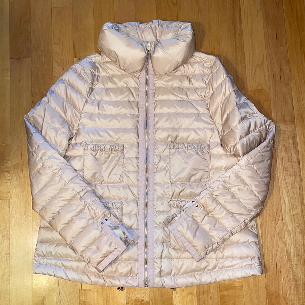 Zara women’s light pink down jacket size small
